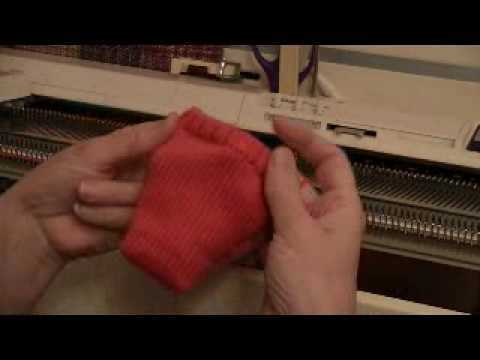 Single bed machine knit sock pattern