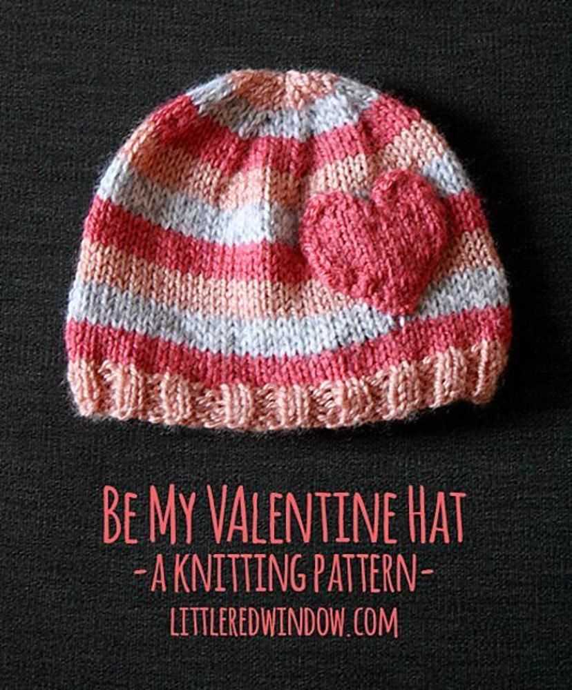 Striped hat knitting pattern free