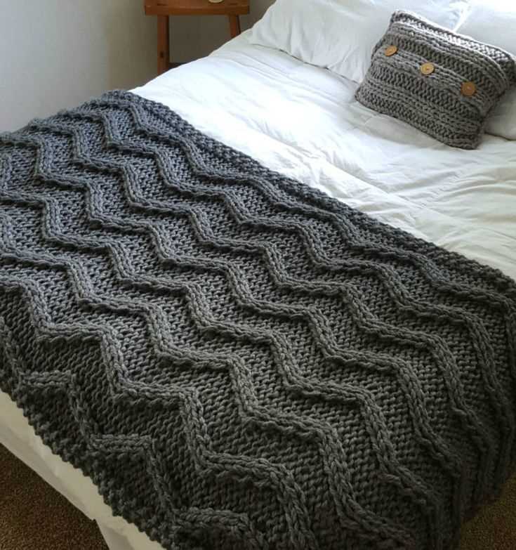 Chevron knit blanket pattern