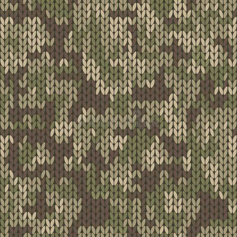 Camouflage knitting pattern