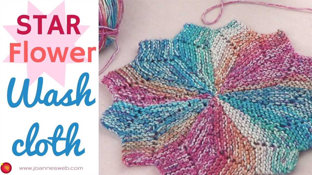 Knit flower dishcloth pattern