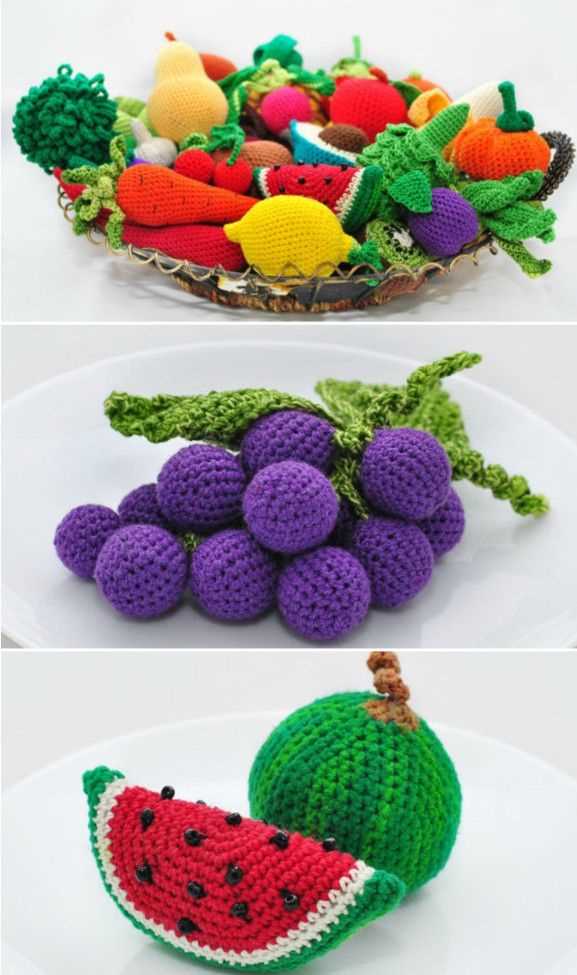 Knitted fruit and veg patterns