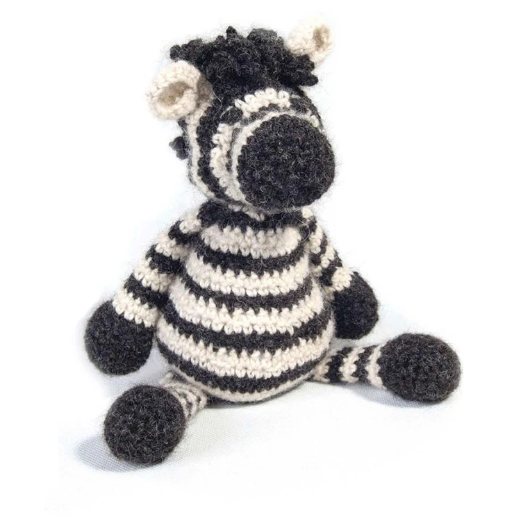 Knitted zebra toy pattern