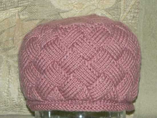 Entrelac beret knitting pattern