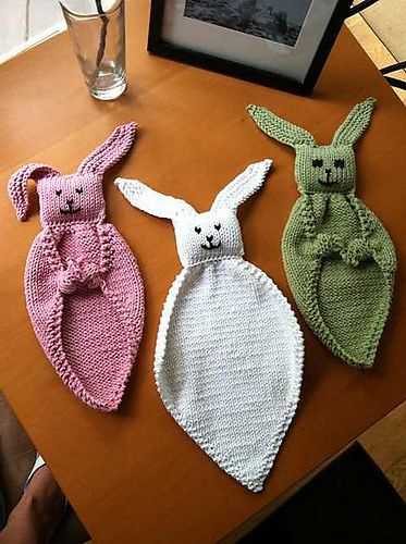 Free knitting pattern bunny blanket buddy