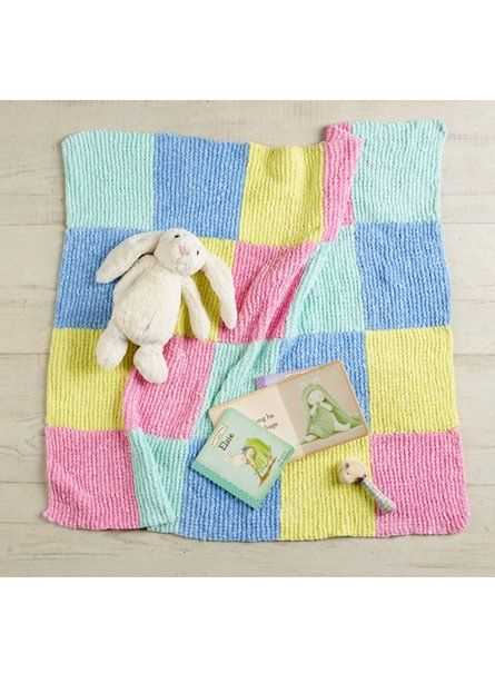 Knitting pattern squares make blanket