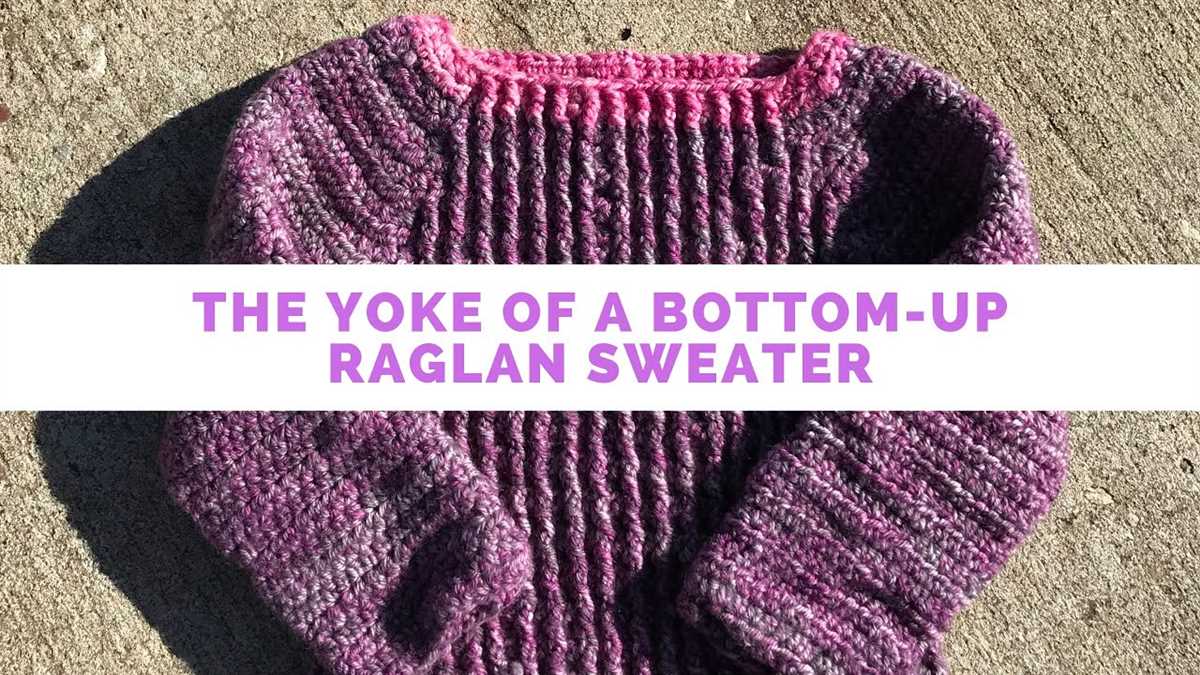 Bottom up knit sweater pattern