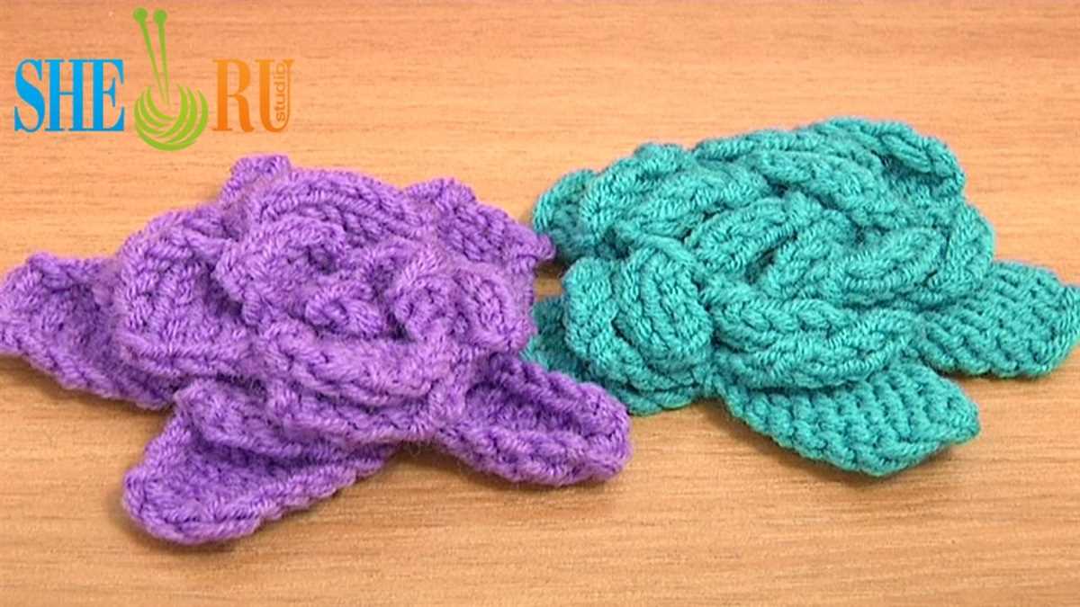 Knit flowers free patterns
