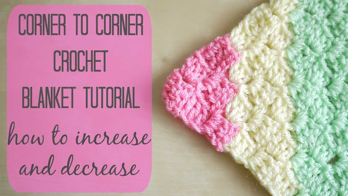 Knitted corner to corner blanket pattern