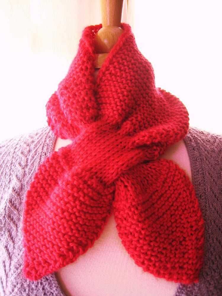Red heart scarf pattern knit