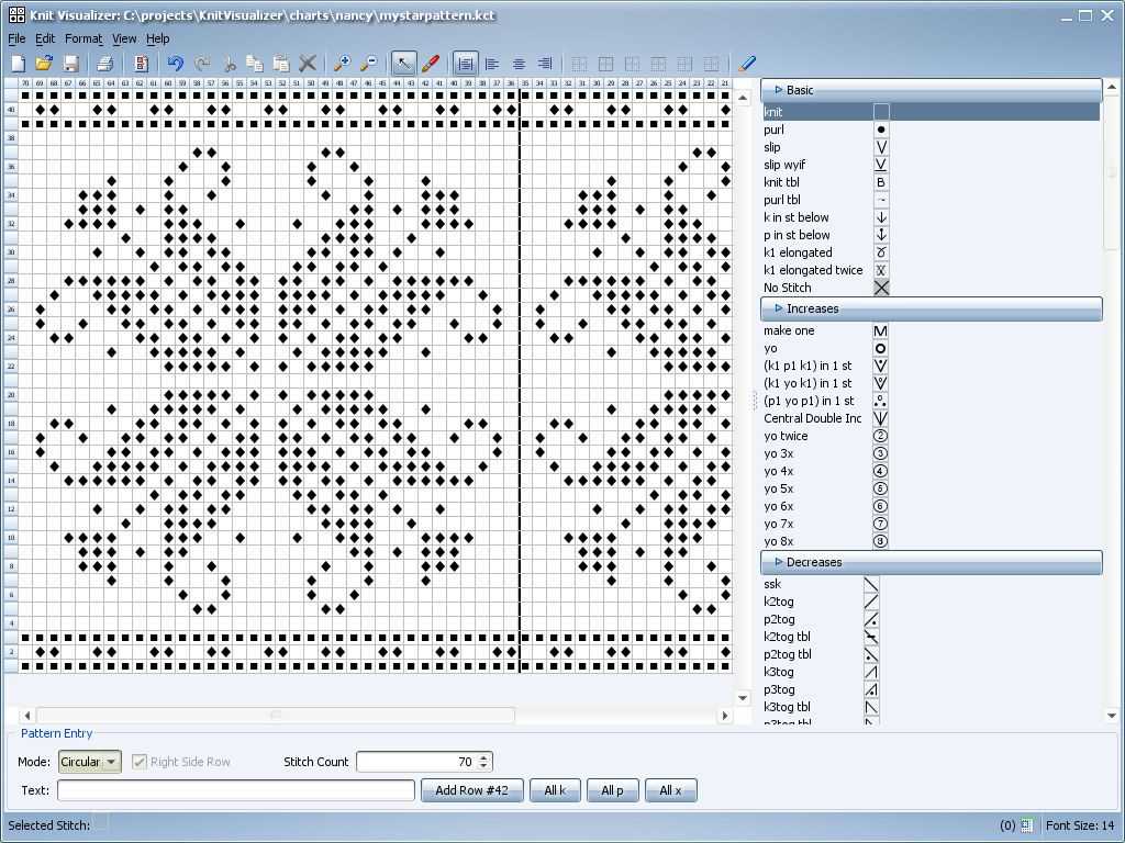 Knitting pattern creator software