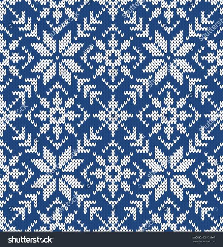Fair isle snowflake knitting pattern