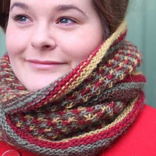 Easy cowl knitting pattern with straight needles