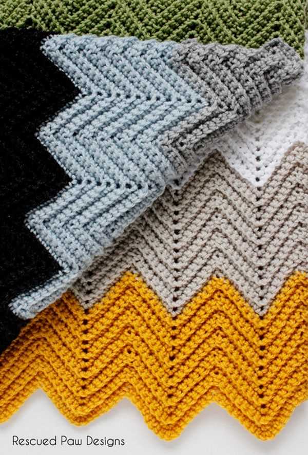 Chevron pattern knitting