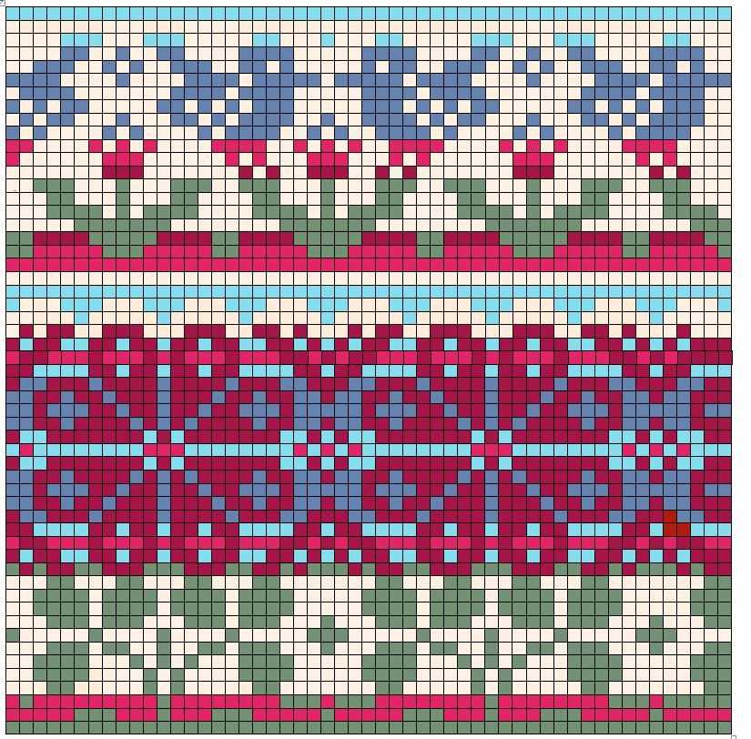 Fair isle cushion cover knitting pattern