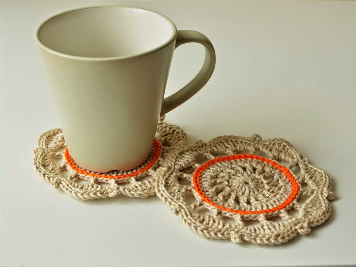 Knit mug rug pattern