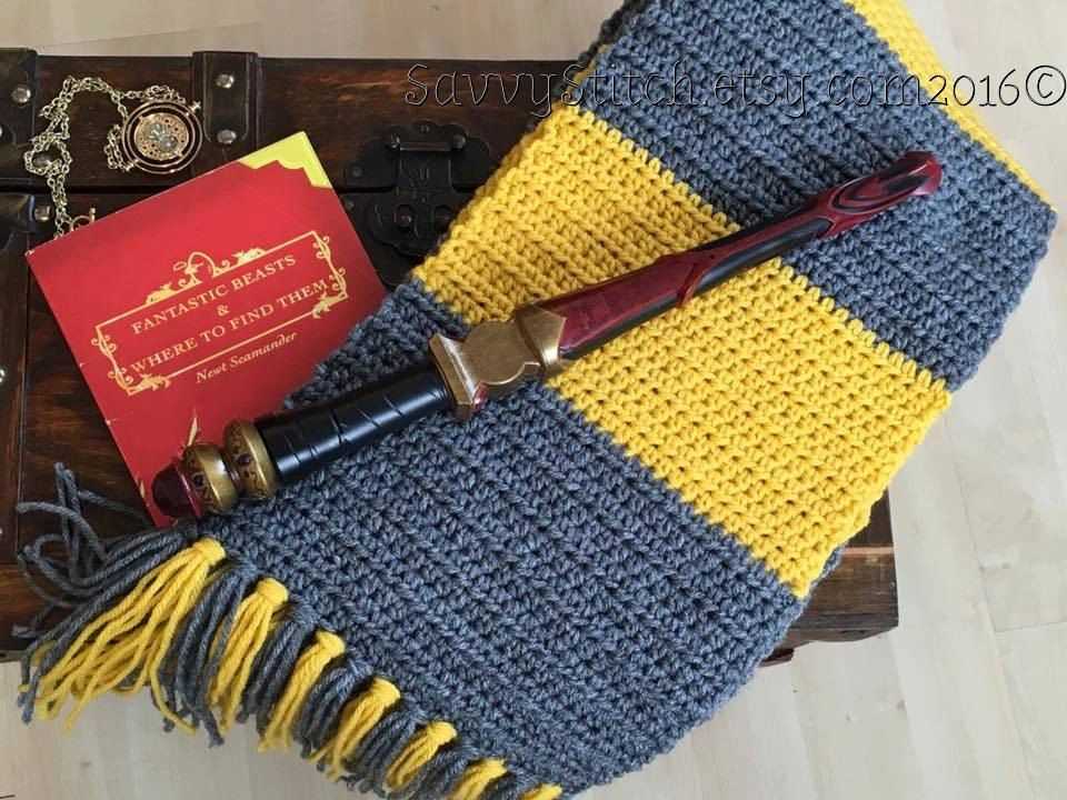 Newt scamander scarf knitting pattern