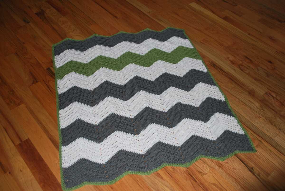 Chevron knit blanket pattern