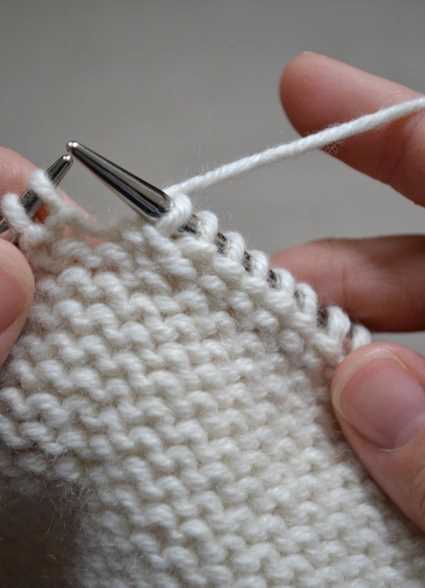 Turn in knitting pattern