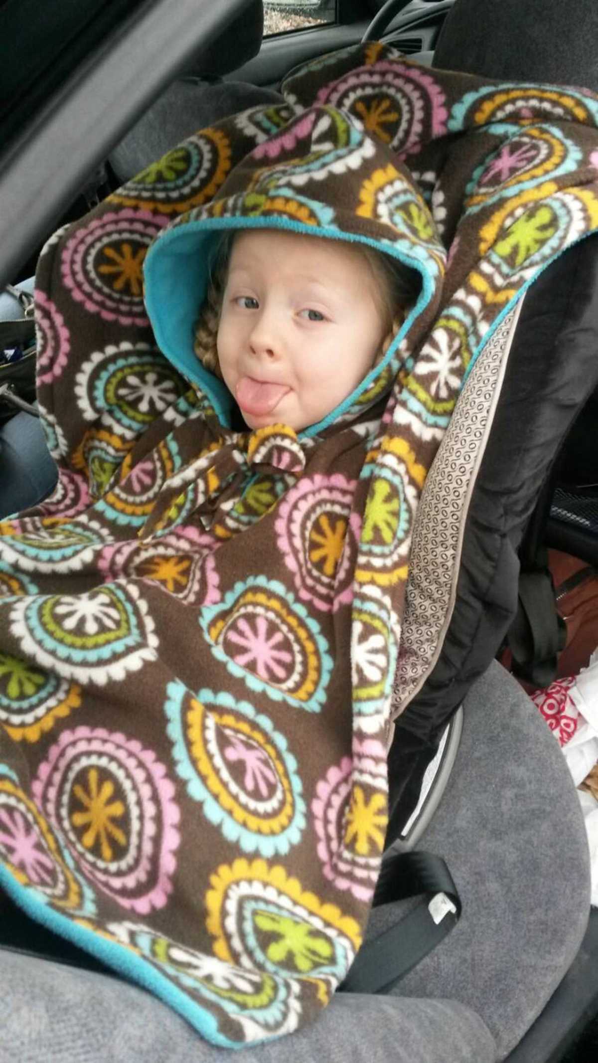 Car seat poncho knitting pattern
