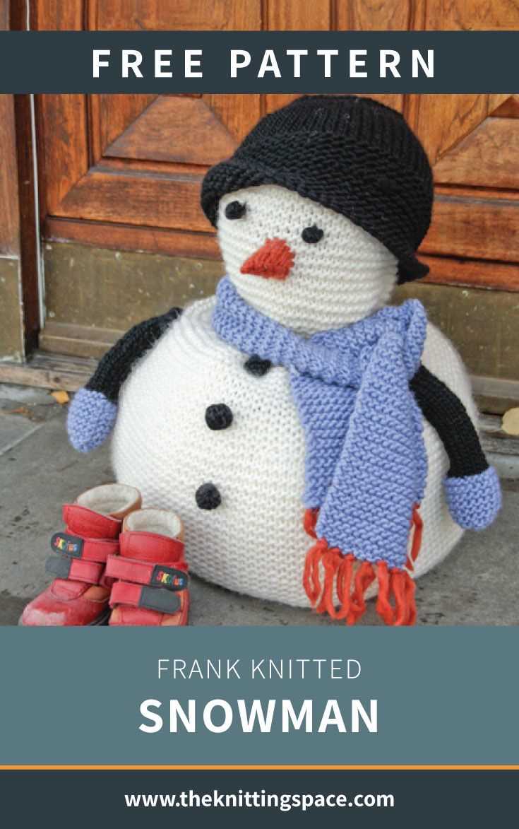 Snowman free knitting pattern