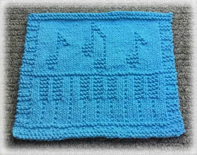 Square dishcloth knitting pattern