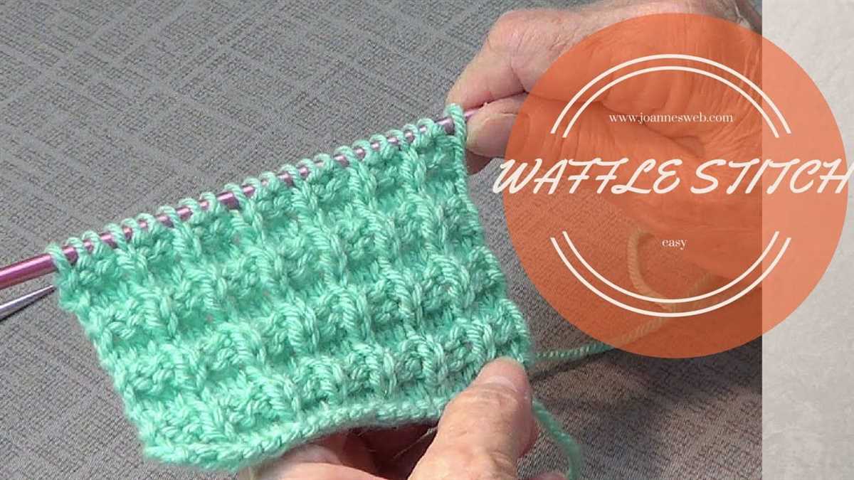 Waffle stitch hat knitting pattern