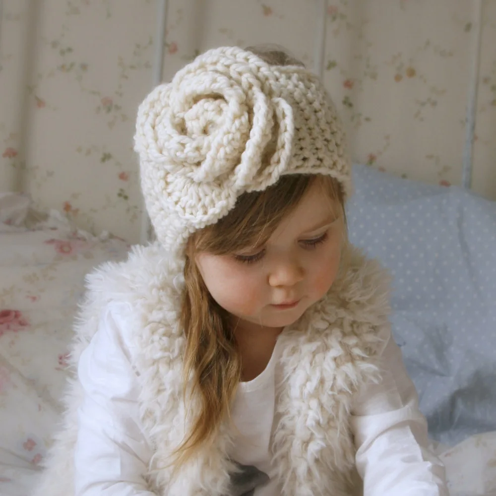 Flower knit headband pattern