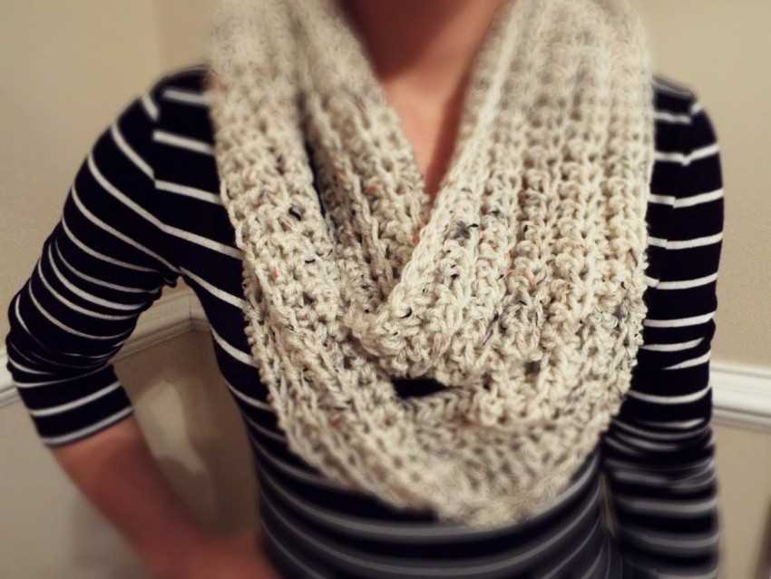 Knit one below scarf pattern