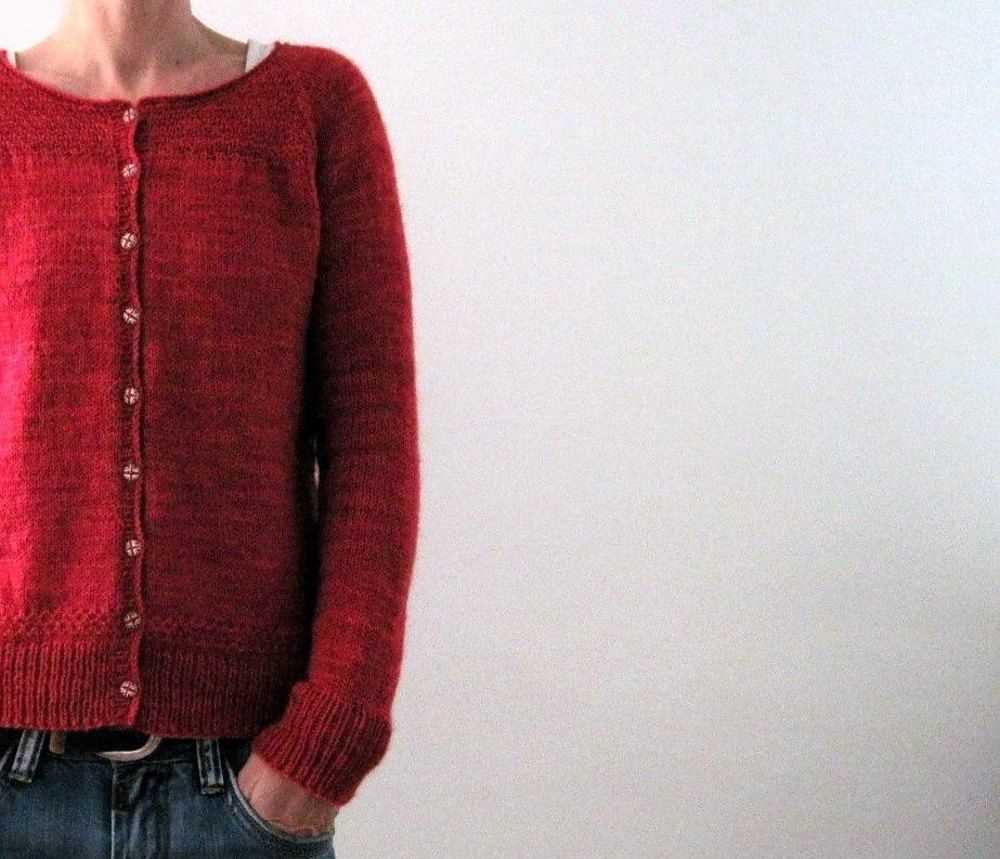 Seed stitch cardigan knitting pattern