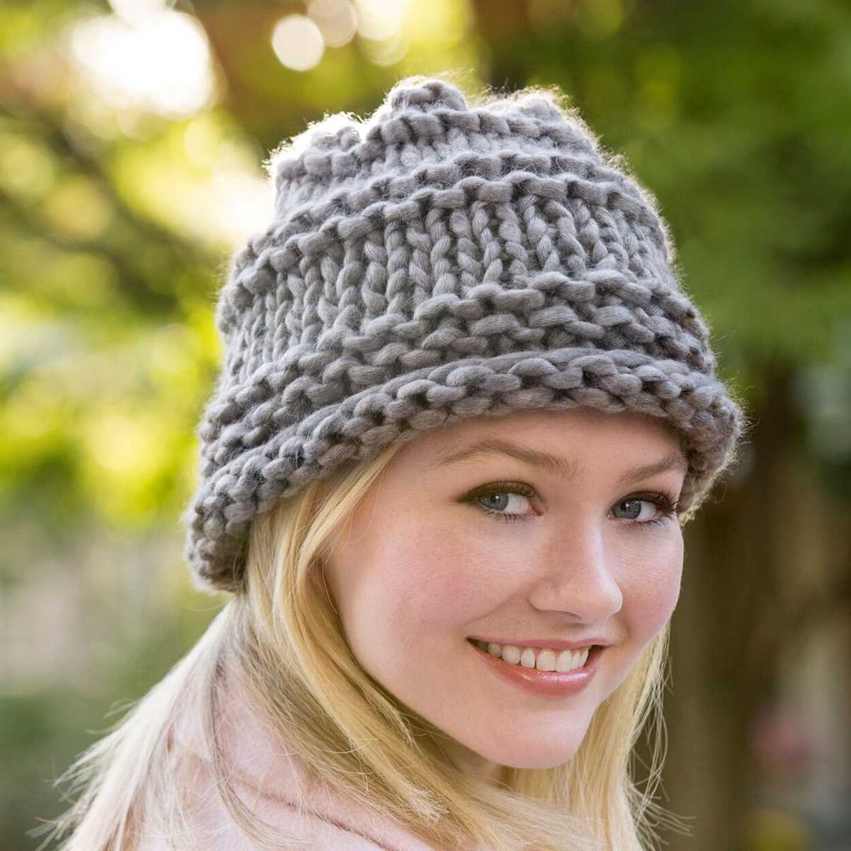Easy knit hat pattern bulky yarn