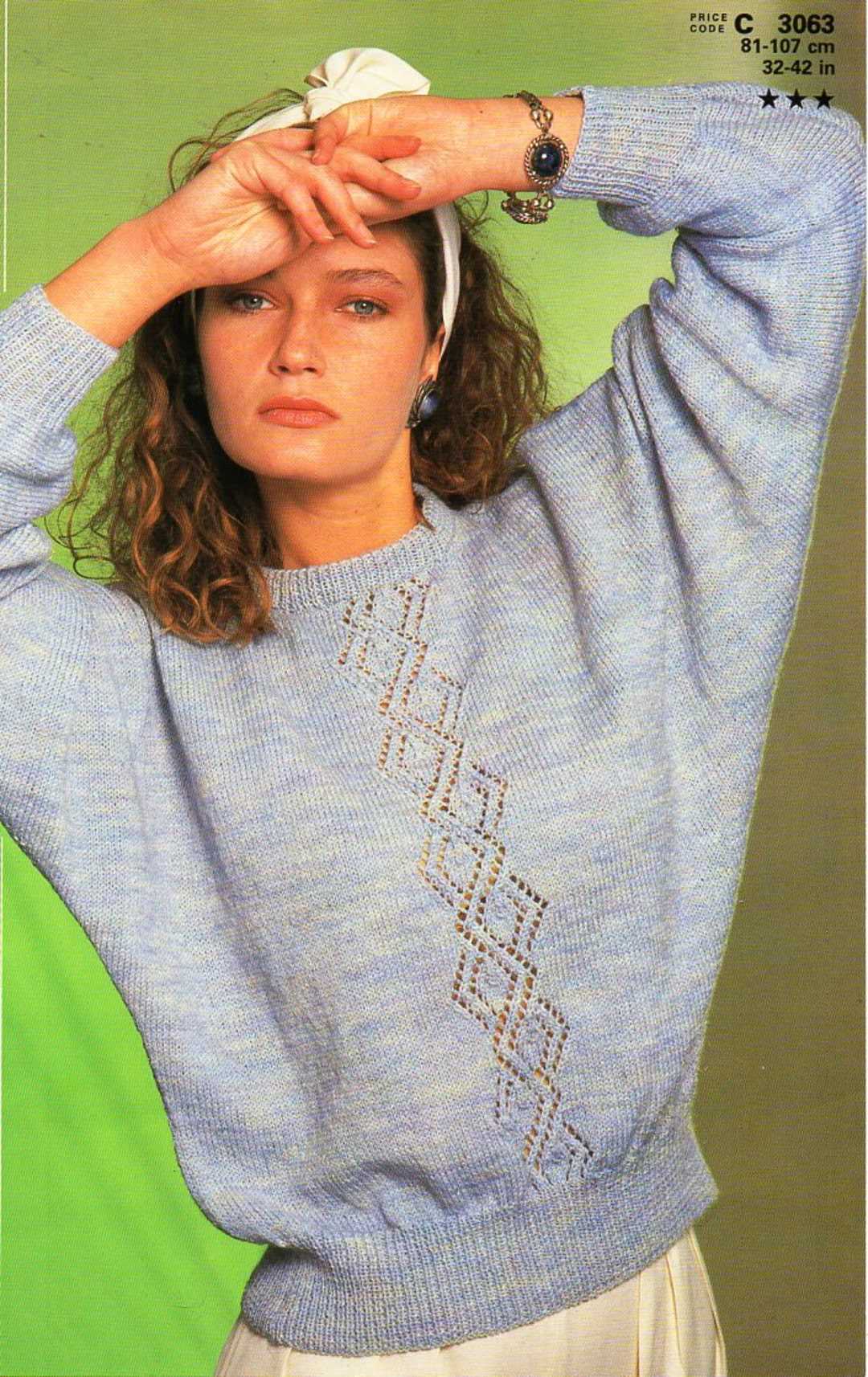 Ladies batwing jumper knitting pattern