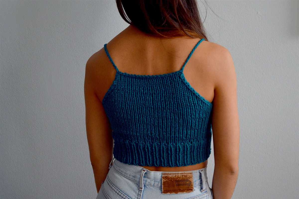 Knit crop tank top pattern