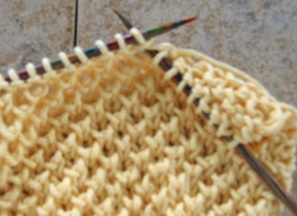 Bee stitch dishcloth knit pattern
