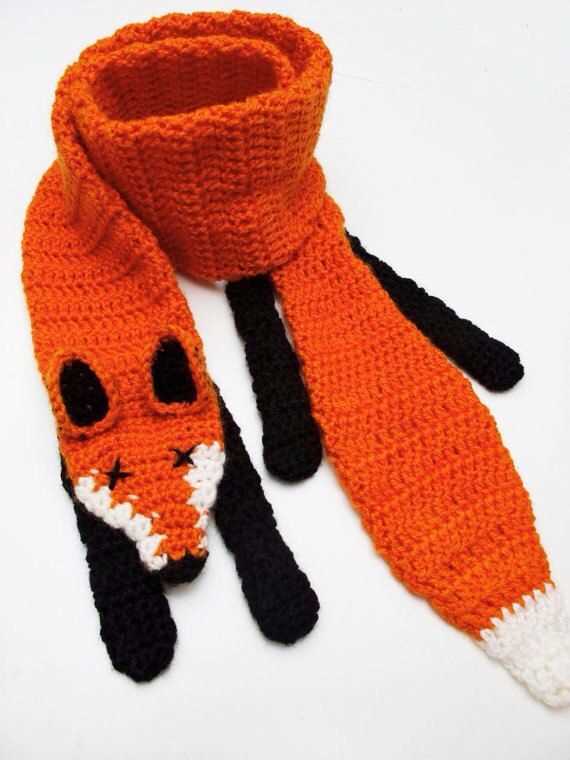 Fox scarf knitting pattern