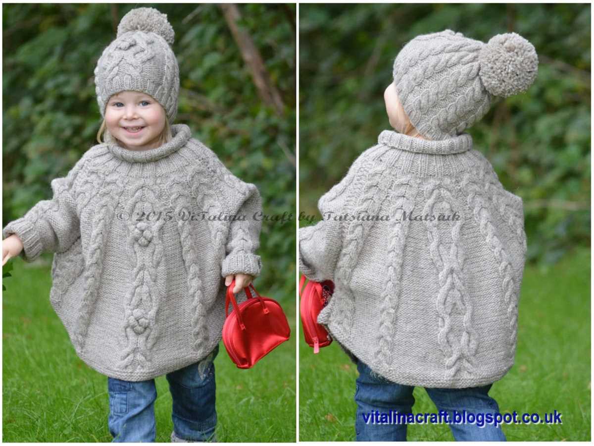Poncho with hood knitting pattern