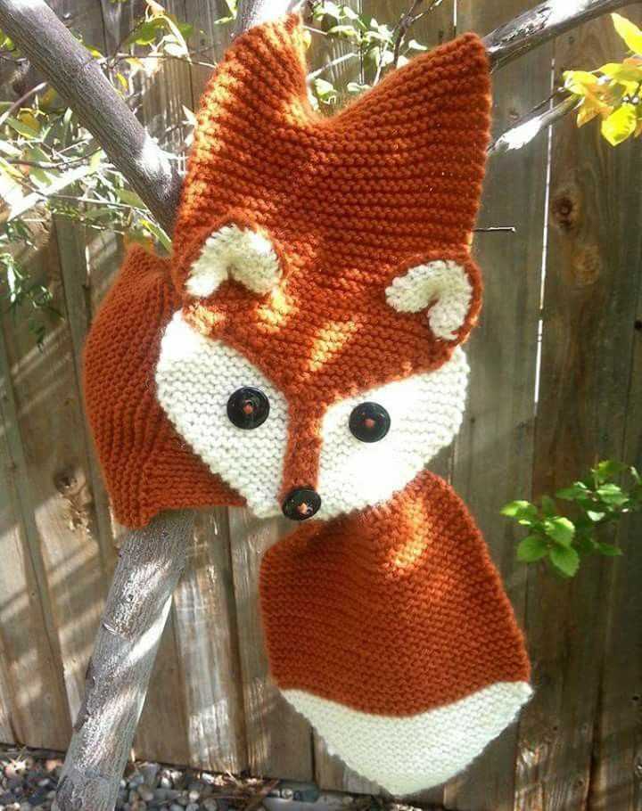 Fox scarf knitting pattern