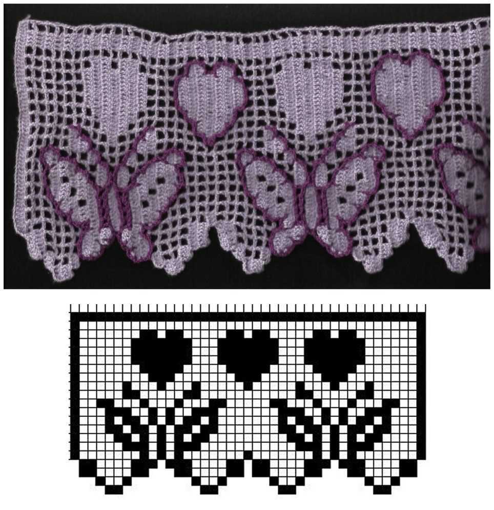 Knitted lace curtain patterns