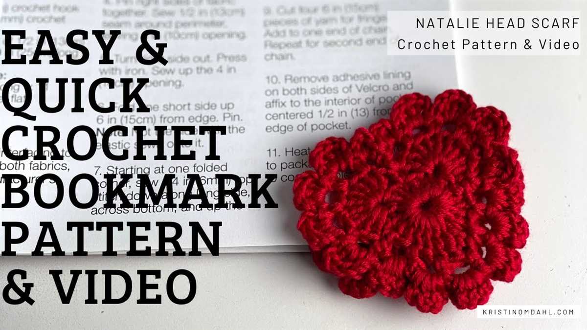 Knitted bookmark pattern easy