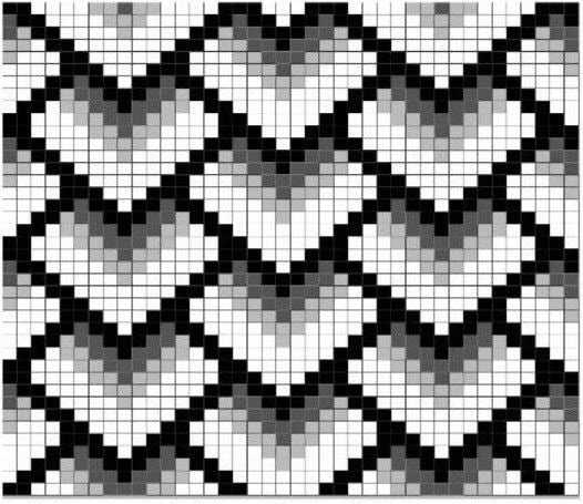 Jacquard pattern knitting