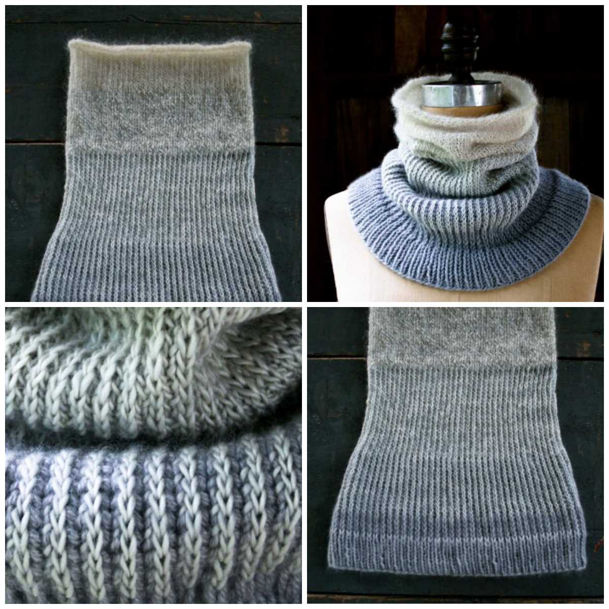Ombre cowl knitting pattern