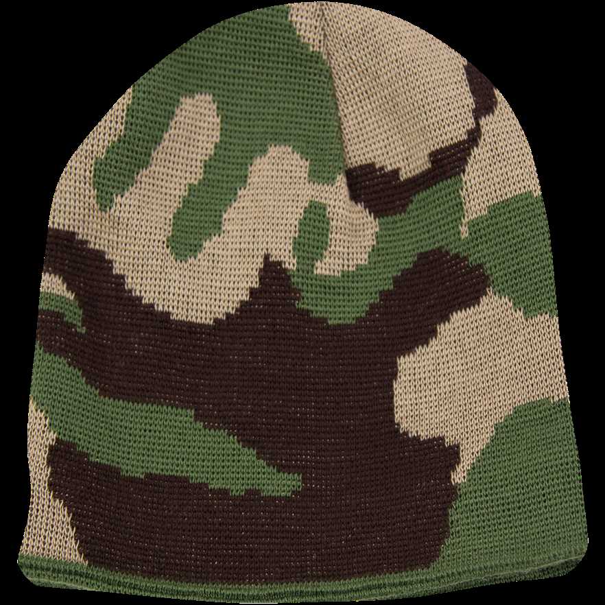 Knitted camouflage hat pattern