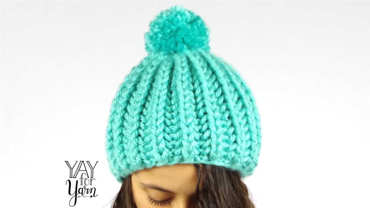 Easy pom pom hat knitting pattern