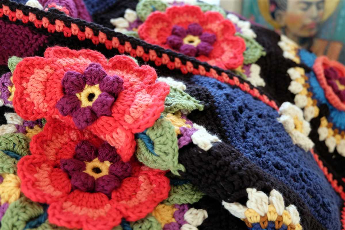 One piece knitted flower pattern free