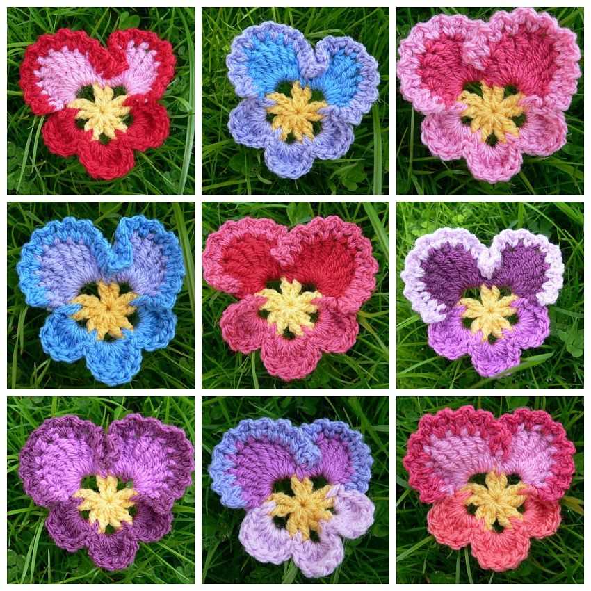 One piece knitted flower pattern free