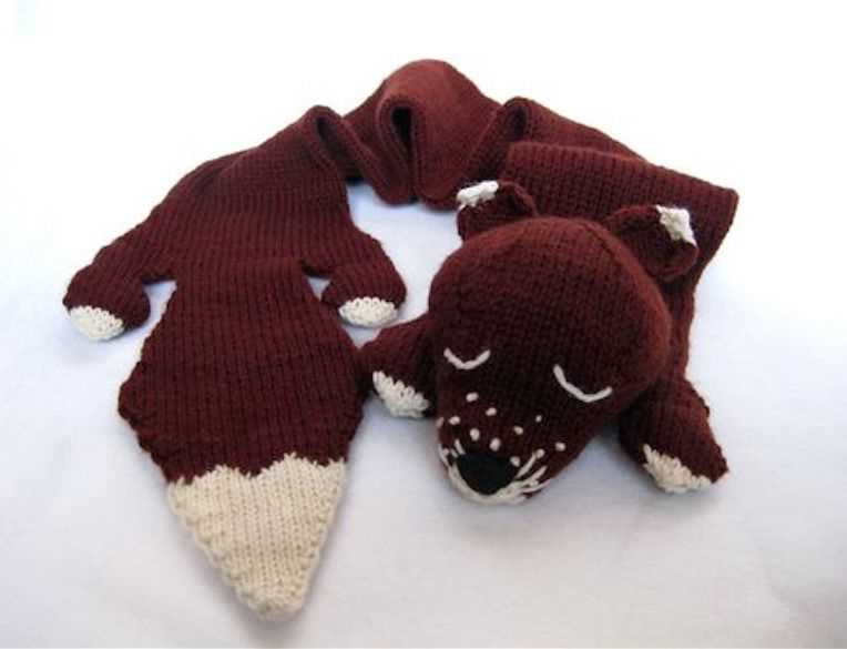 Fox scarf knitting pattern