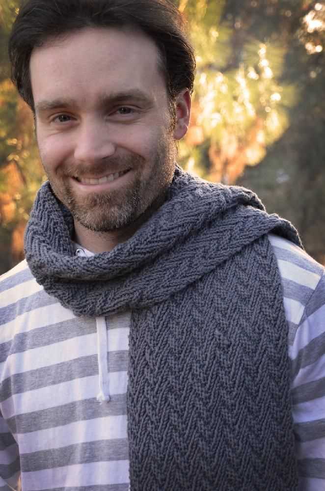 Herringbone scarf knitting pattern