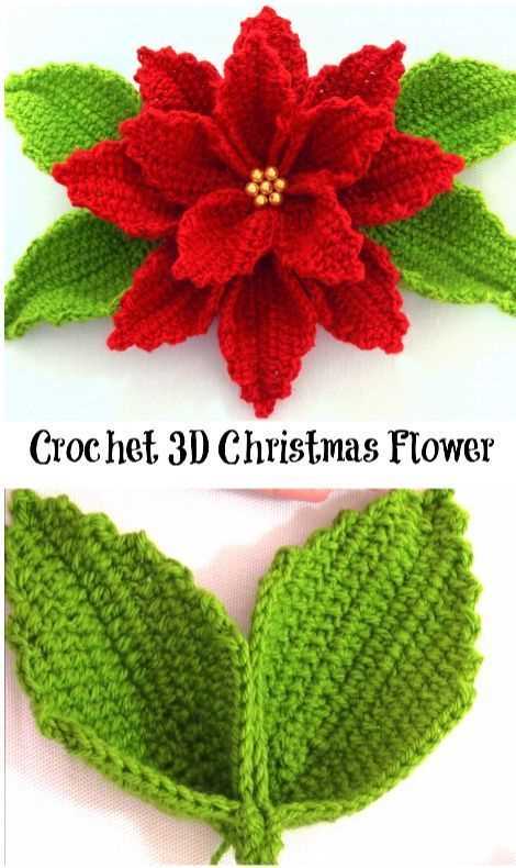 Free knitted poinsettia dishcloth pattern