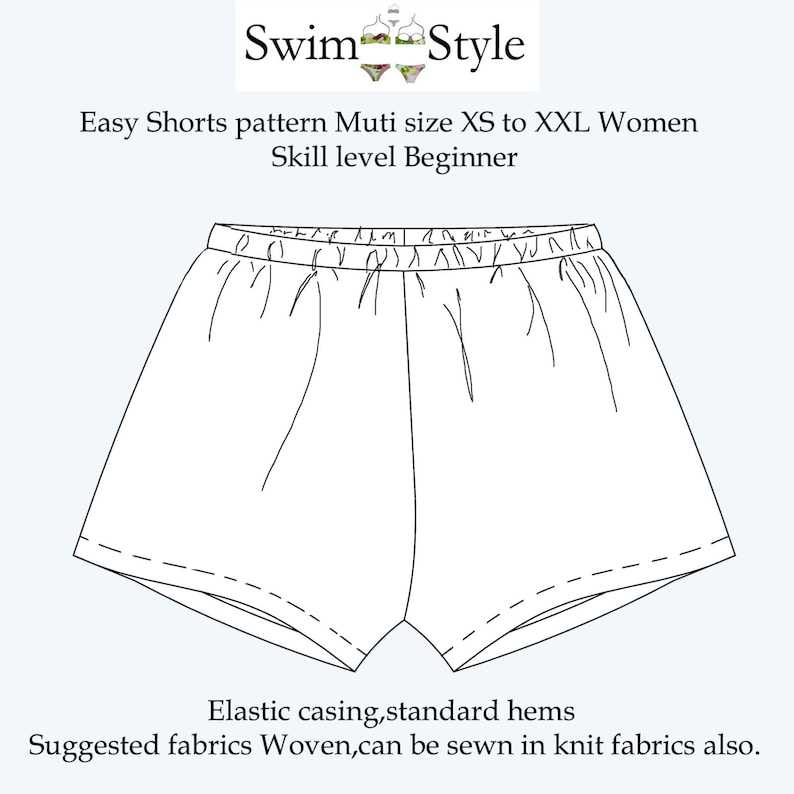 Knit shorts sewing pattern