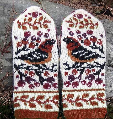 Lace mittens knitting pattern
